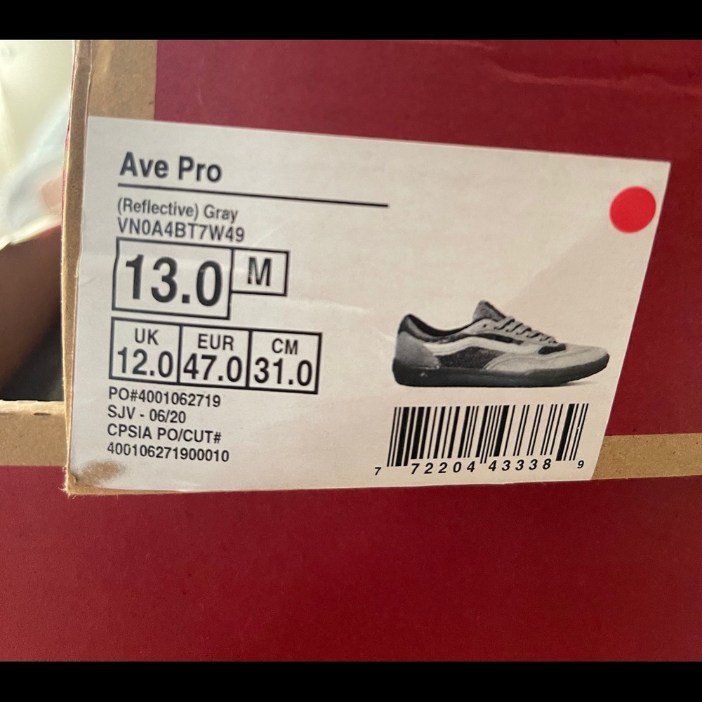 Vans Ave Pro Sneaker Reflective Gray Skate - Picture 6 of 9
